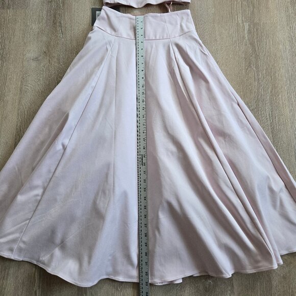 House of CB Pabla Bralette Top & Rita Midi Skirt Set Pink Small New With Tags - Picture 8 of 16